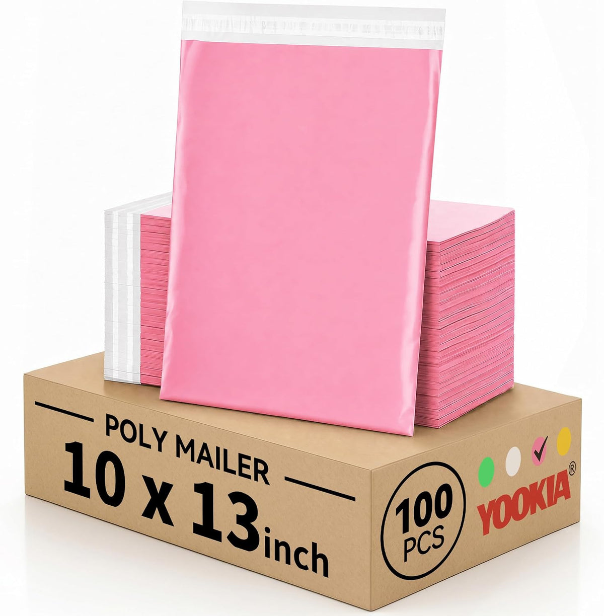 10x13" Poly Mailers 100PCS, 5-Layer Self-Seal Waterproof Shipping Bags for Clothes, Books