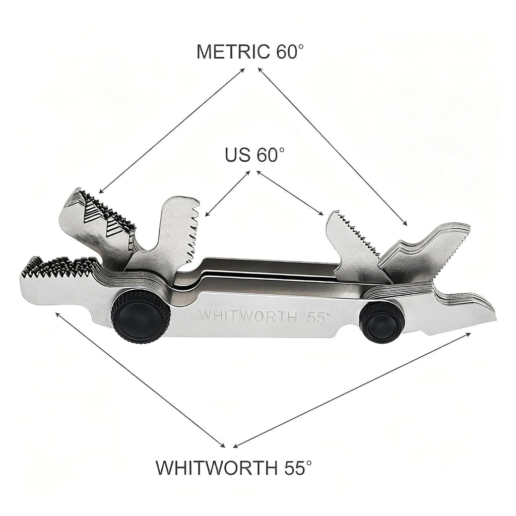 Thread Gauge Metric & Imperial & US Screw Gauge SAE Whitworth 55 Degree & Metric 60