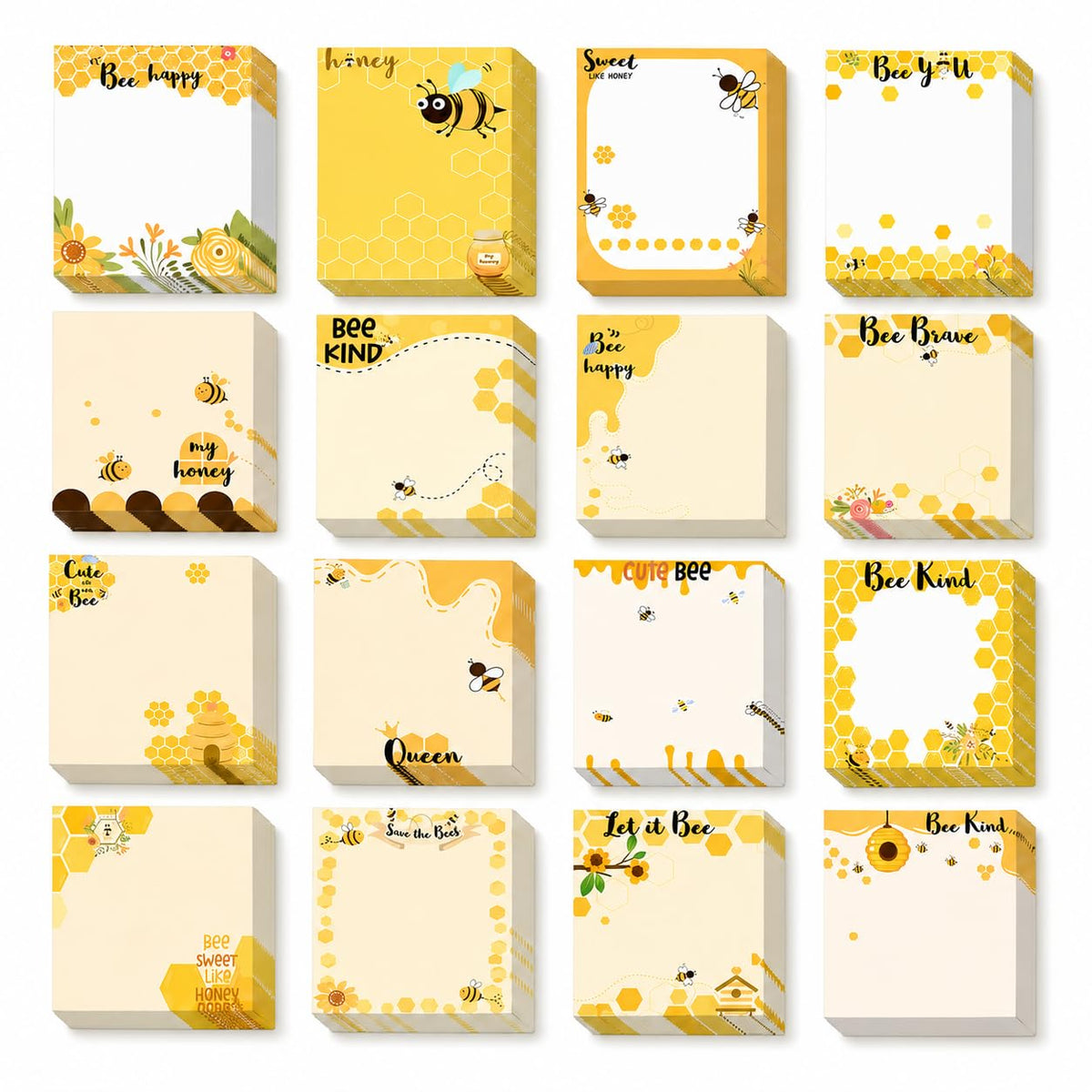 9 Pieces Fall Sticky Notes 3x3 Inch Cute Fall Pumpkin Maple Leaf Note Pads Adesive Memo
