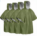 Emergency Poncho with Mylar Blanket Liner for Survival Gear, Waterproof