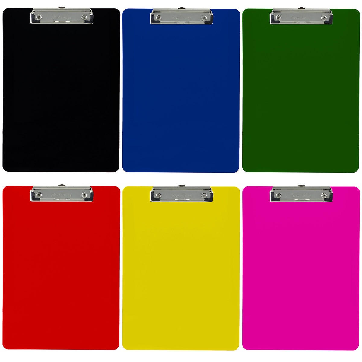Trade Quest Black Plastic Clipboards Letter Size Low Profile (6-Pack)
