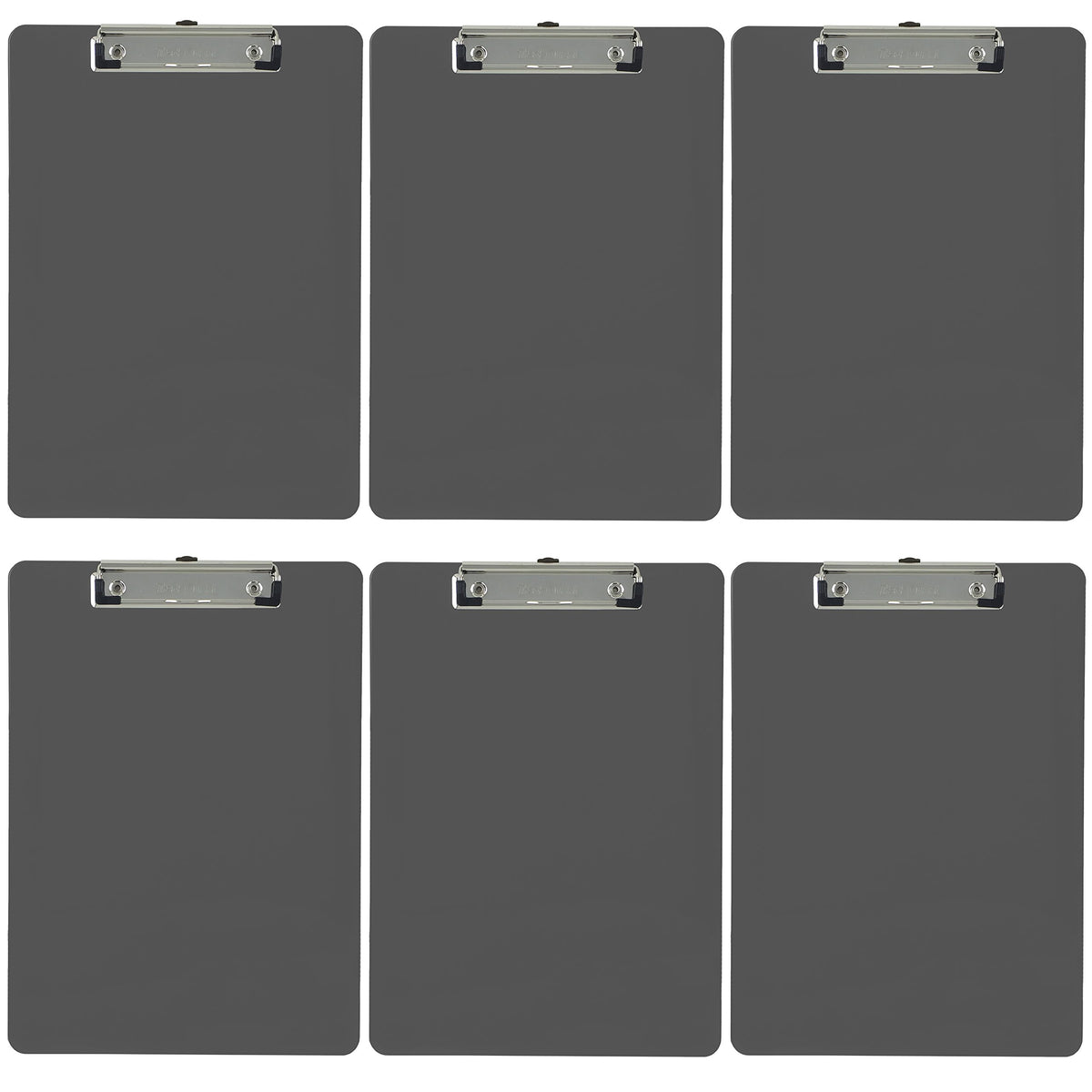 Trade Quest Black Plastic Clipboards Letter Size Low Profile (6-Pack)