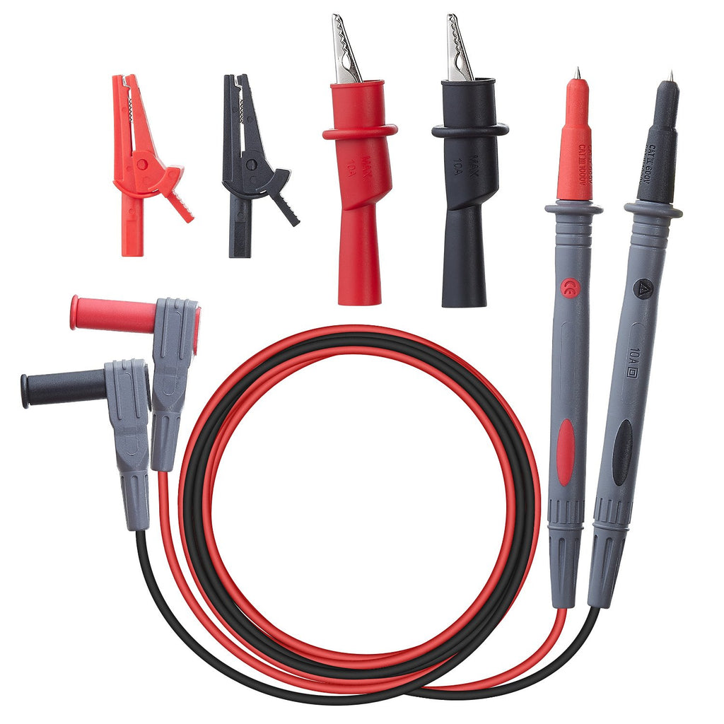 WGGE WG-011 Silicone Multimeter Leads with Safety Alligator Clips