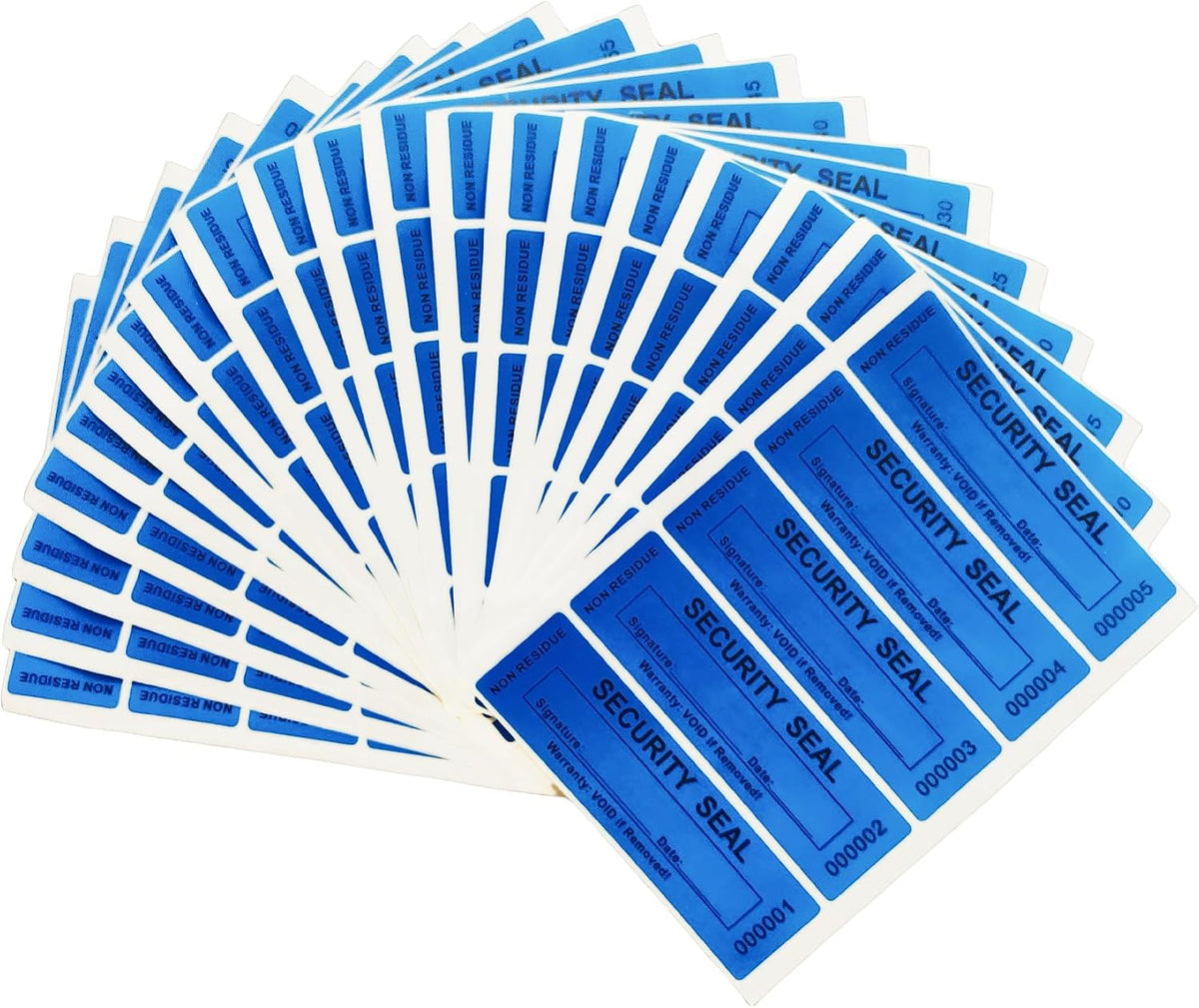 100pcs 25x90mm Non Residue Signable Tamper Evident Anti Counterfeit Tamper Proof Stickers