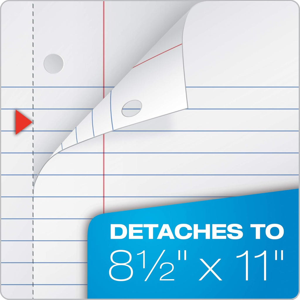 Oxford Spiral Notebook 3 Pack, 3 Subject, Wide Rule, Durable Plastic Covers, Strong Coil
