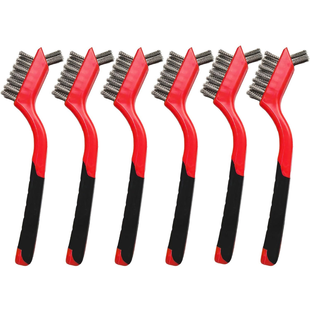 6 Pcs Wire Brushes for Cleaning, Stainless Steel Bristles Scratch Brush Set for Polishing