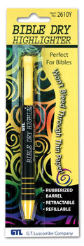 G T Luscombe Bible Dry Highlighter - Yellow Carded