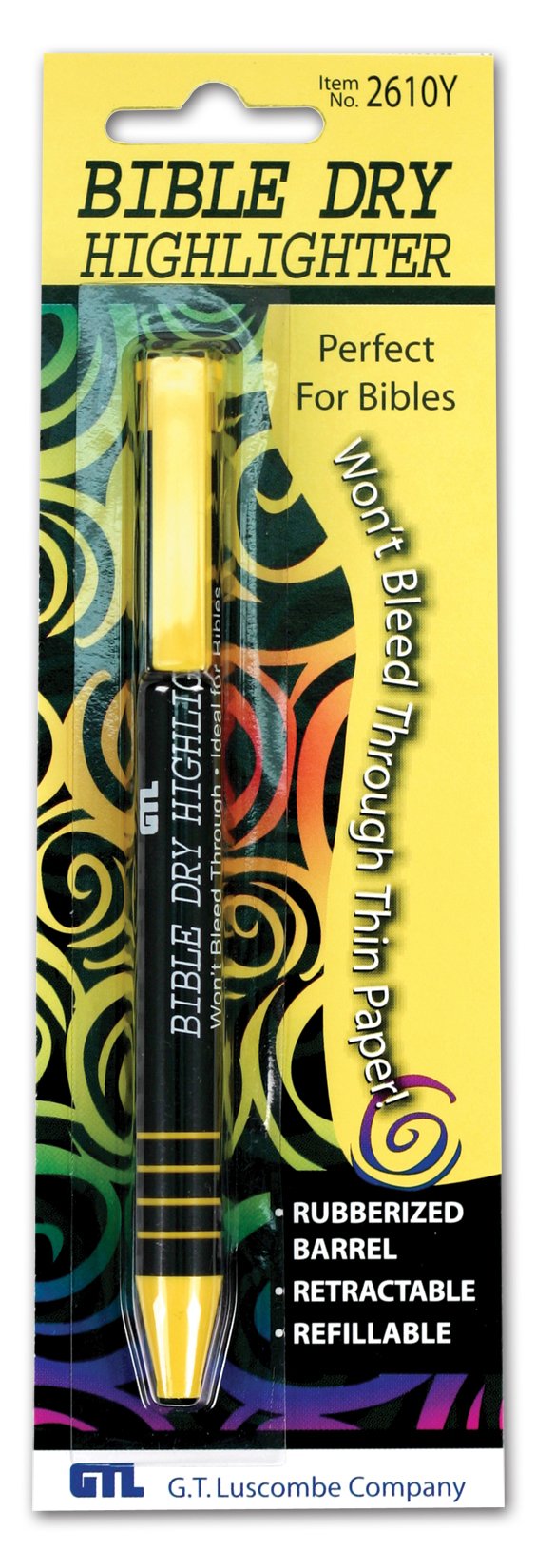 G T Luscombe Bible Dry Highlighter - Yellow Carded