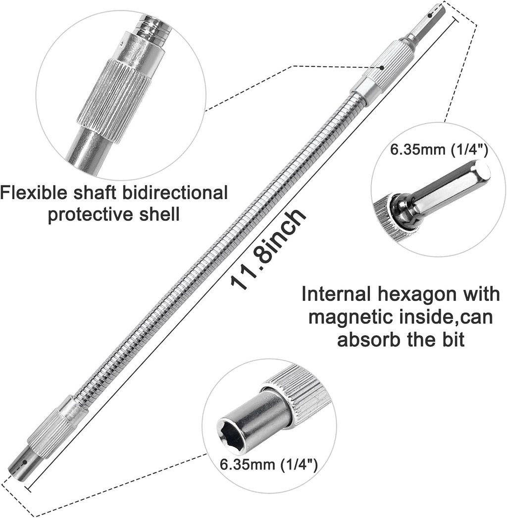 Egaageoi 3-in-1 Right Angle Drill Attachment Kit for Tight-Space Drilling