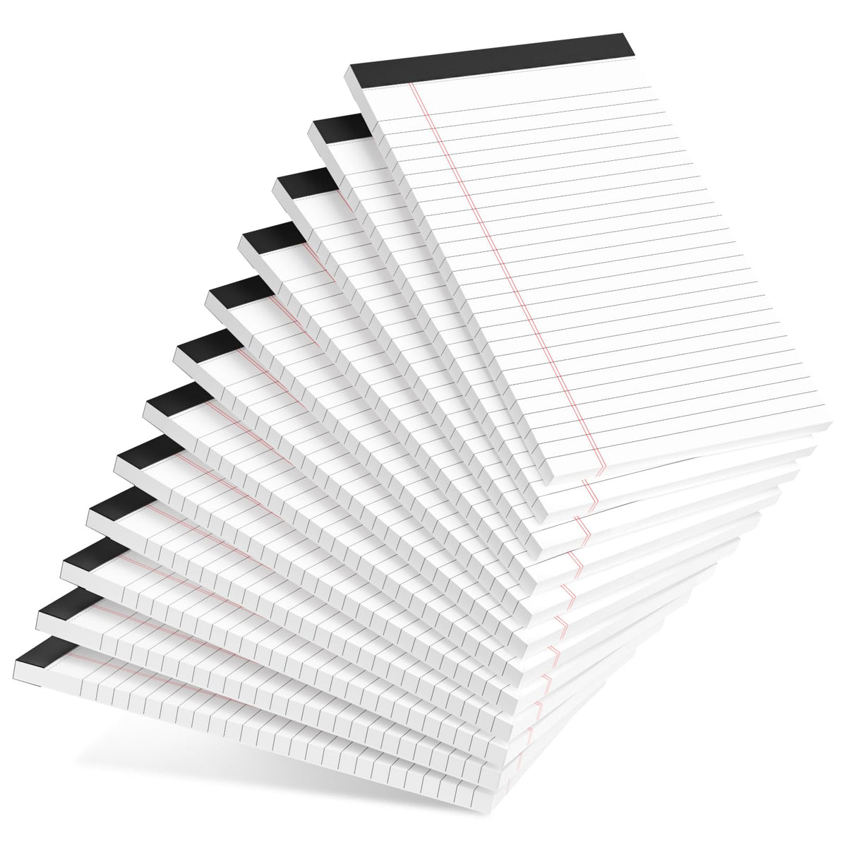 AILZFEI 12pcs Small Legal Pads 5x8 Colored Note Pads Paper College Ruled Notepad Clear
