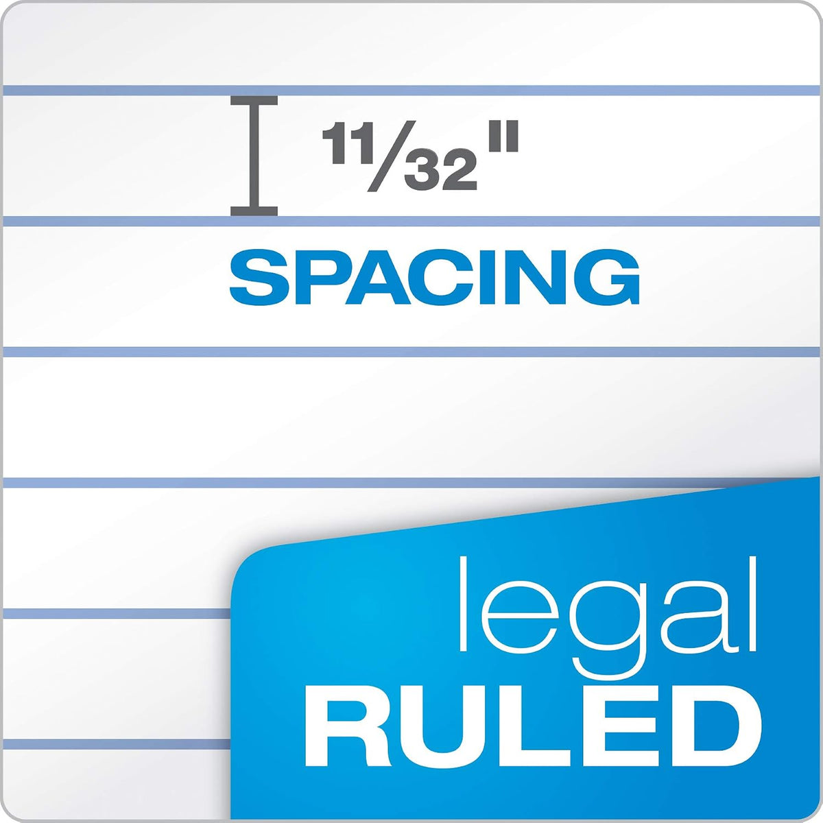 Tops The Legal Pad, 8-1/2 x 11-3/4 Inches, Perforated, White, Legal/Wide Rule