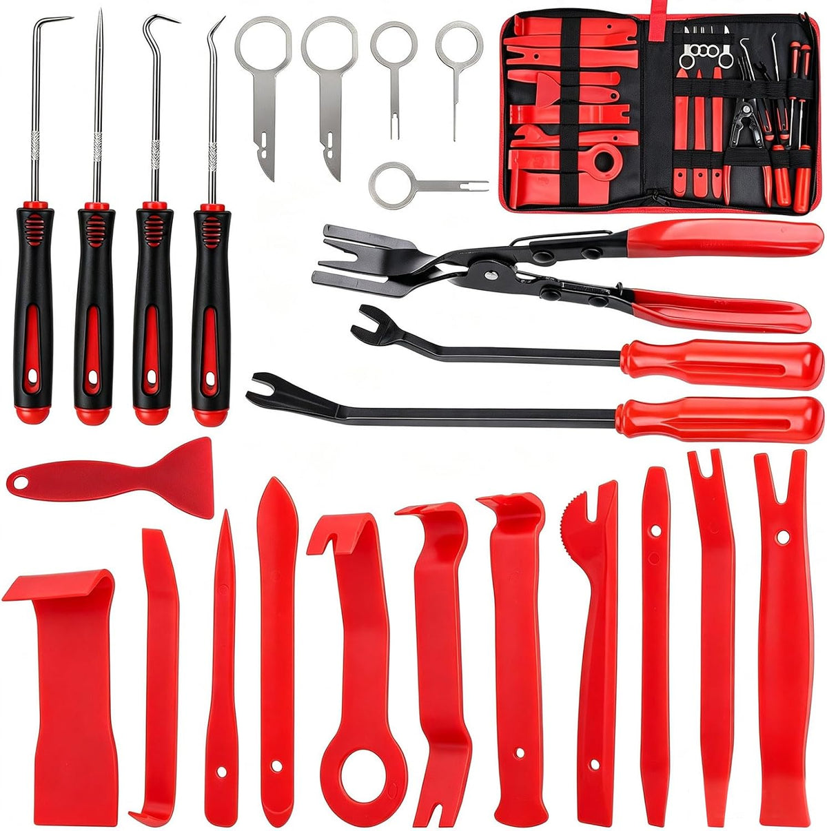 24 Pcs Car Trim Removal Tool Kit with Plastic Trim Removal Tool