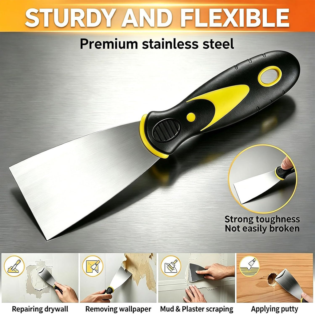 10Pcs Putty Knife Set, 2 Inch Stainless Steel Spackle Knives