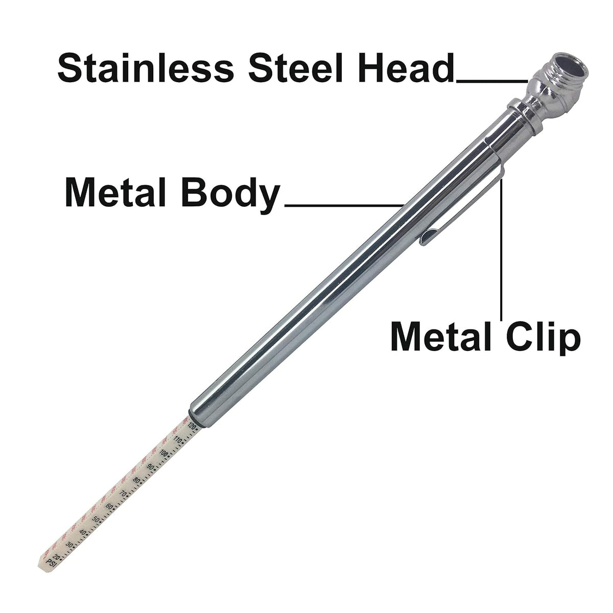 20-120 Psi Car Tire Pressure Gauge Pack of 5. Heavy Duty Tire Pressure Gauge for Car