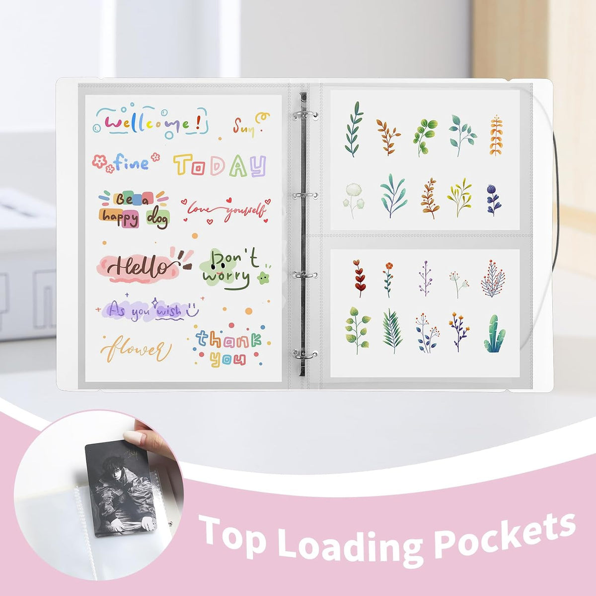 40 Pack A4 Clear Binder Organizer Sleeves 1/2/4/6 Pocket Sheets Protectors