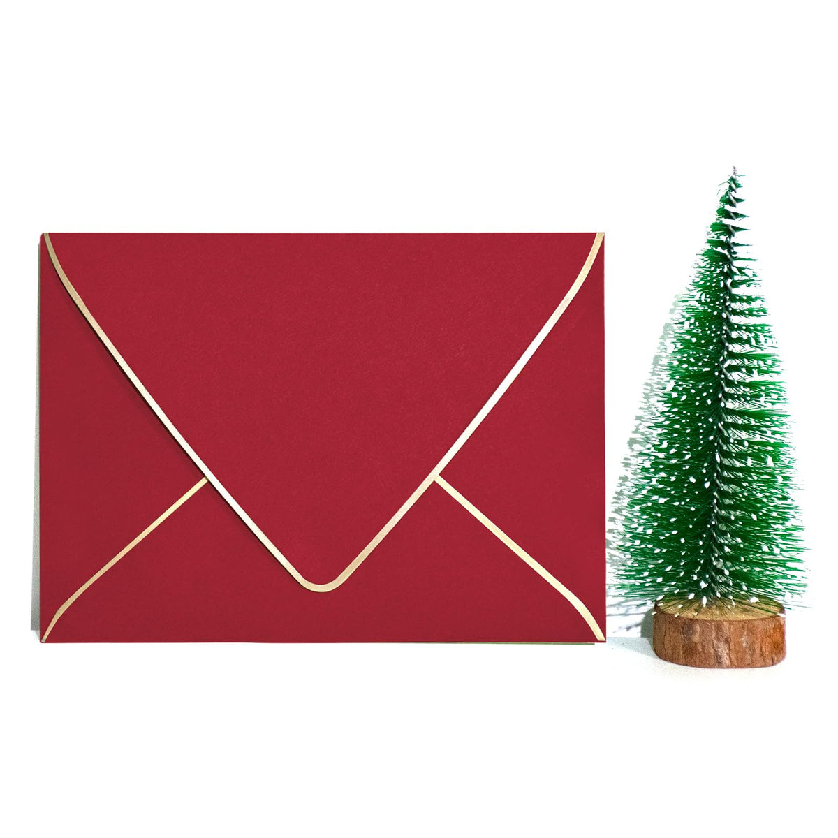 A6 Green Envelopes With Gold Border 4 x 6 - V flap, Quick Self Seal