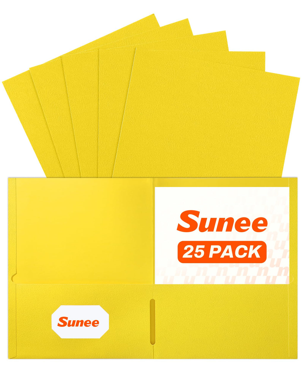 SUNEE Folders with Pockets(25 Pack, Assorted Colors)
