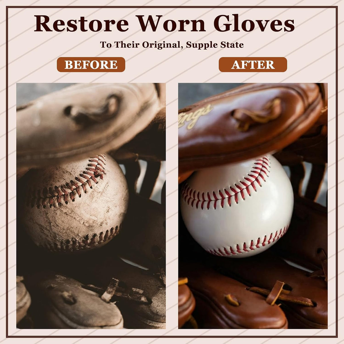 Arrowbash 4 Pcs Softball Glove Cleaning Kit for Baseball Softball