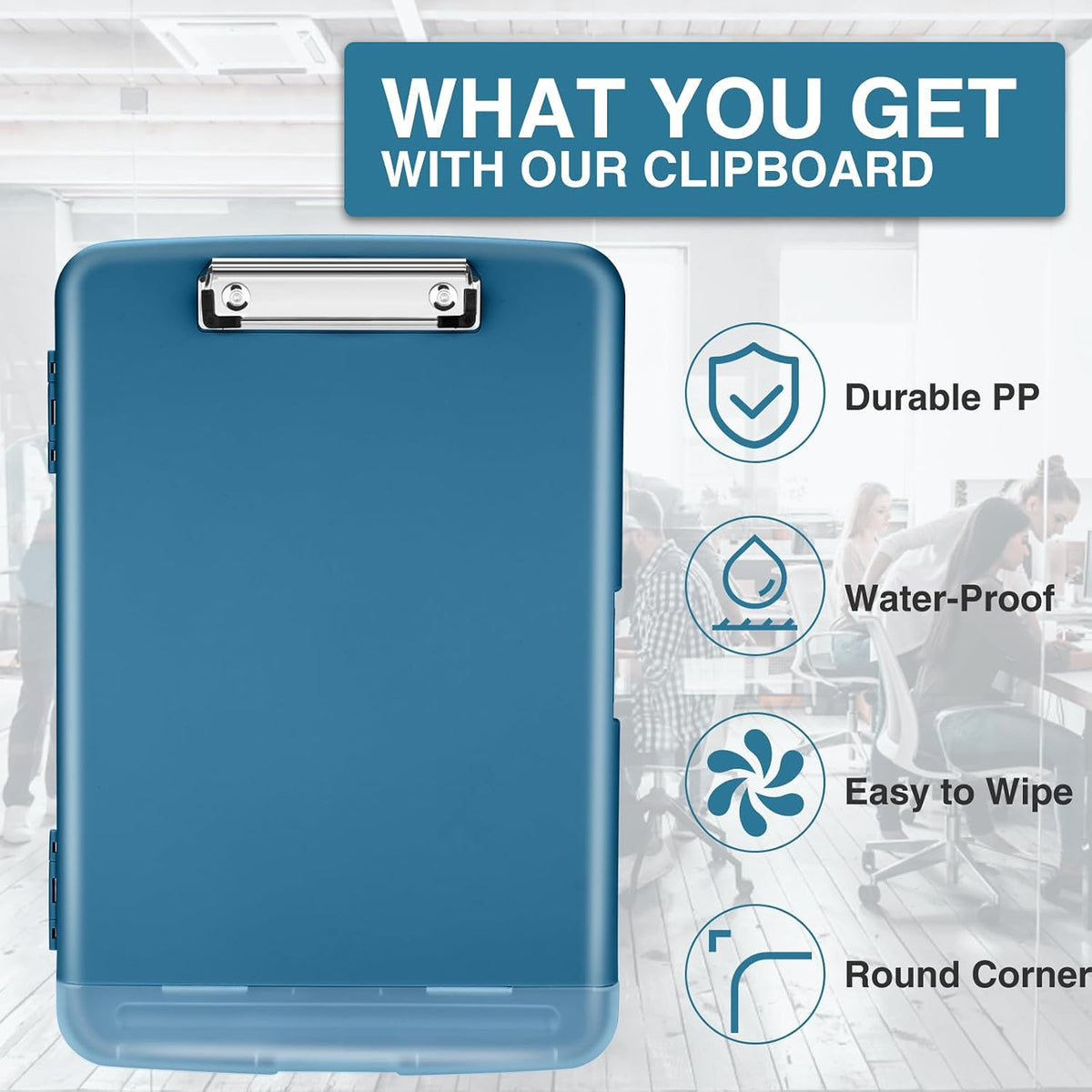 Sooez Clipboards with Storage, High Capacity Clip Boards 8.5x11 with Storage