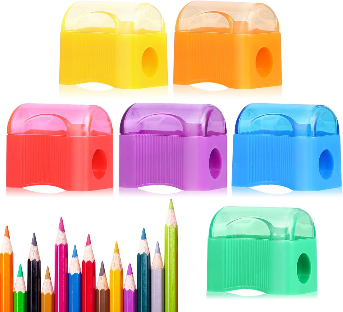 Adorox 72 Count - Plastic Handheld Pencil Sharpener for Classroom, School, Office