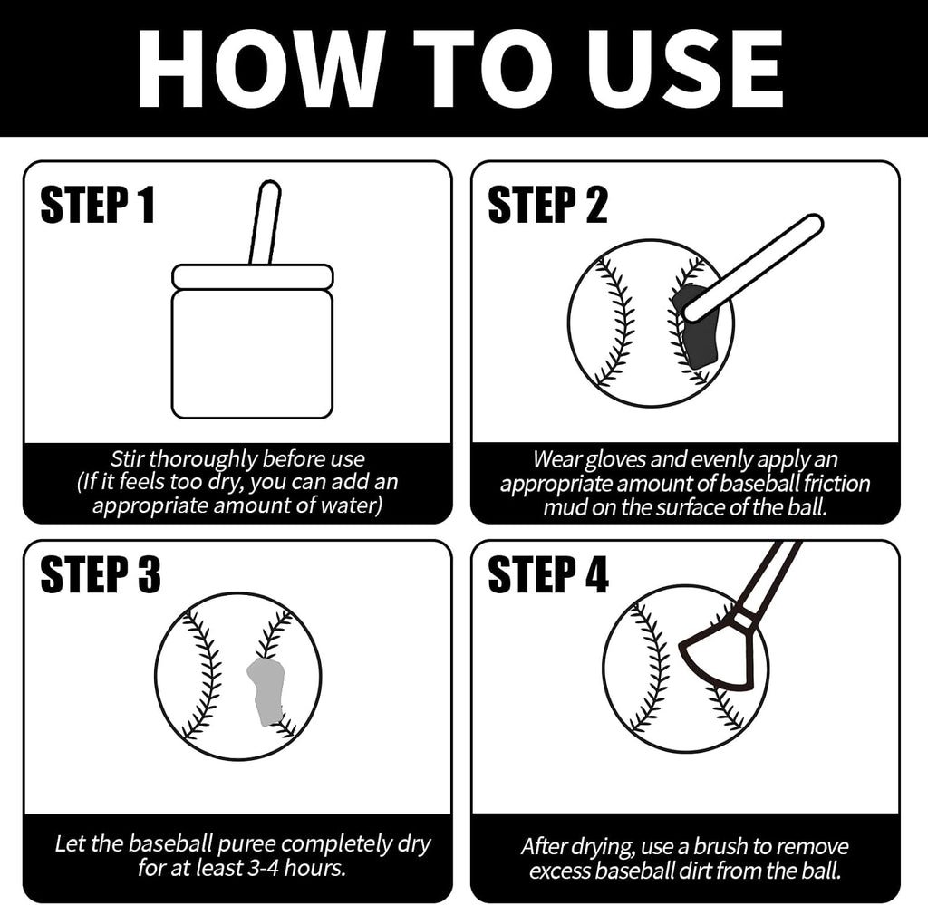 TBTFW Baseball Mud, Enhance Grip and Deepen Leather Color-8oz
