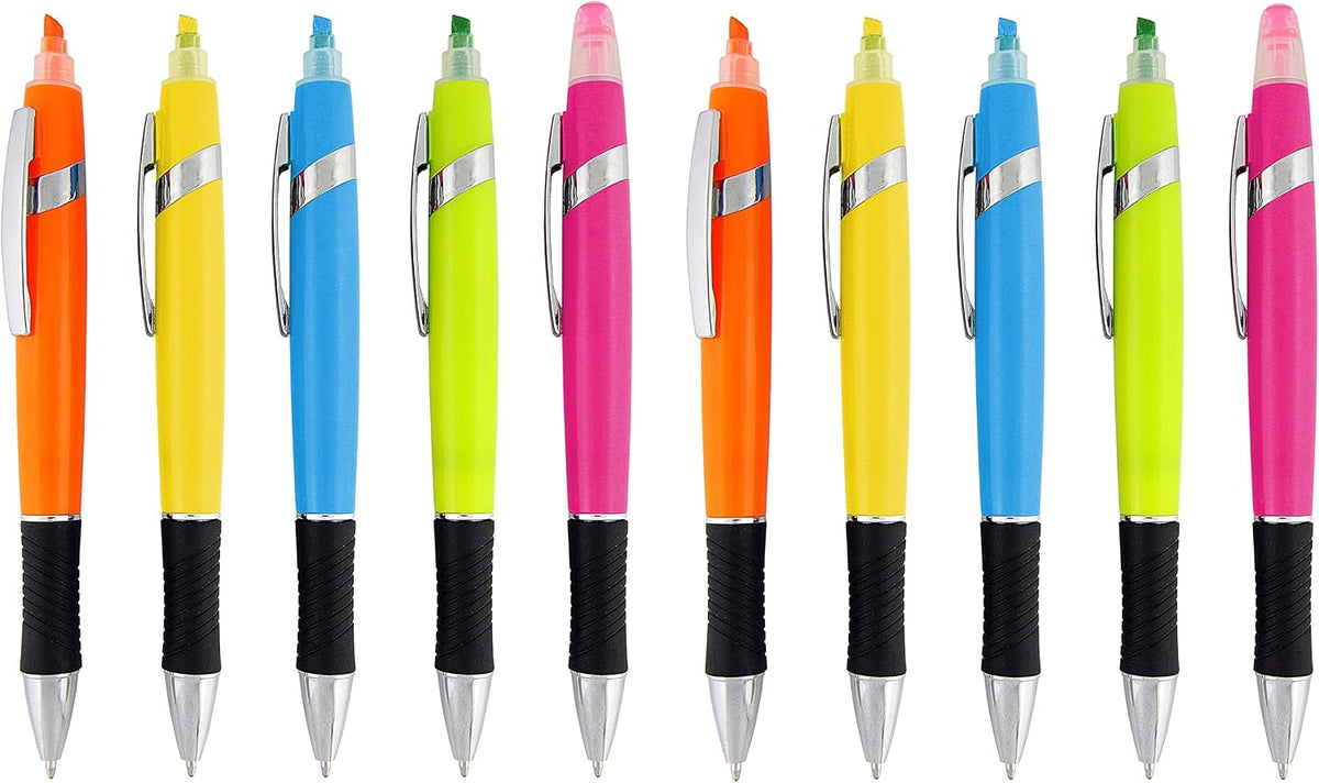 SyPen Highlighter with Ballpoint Pen Combo, Comes in an array of bright colors, 5 pack