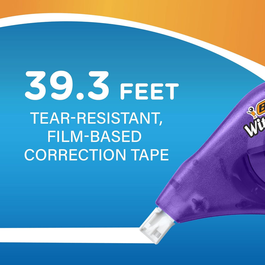 BIC Wite-Out Brand EZ Correct Correction Tape, 39.3 feet, 4-Count Pack of White Fast