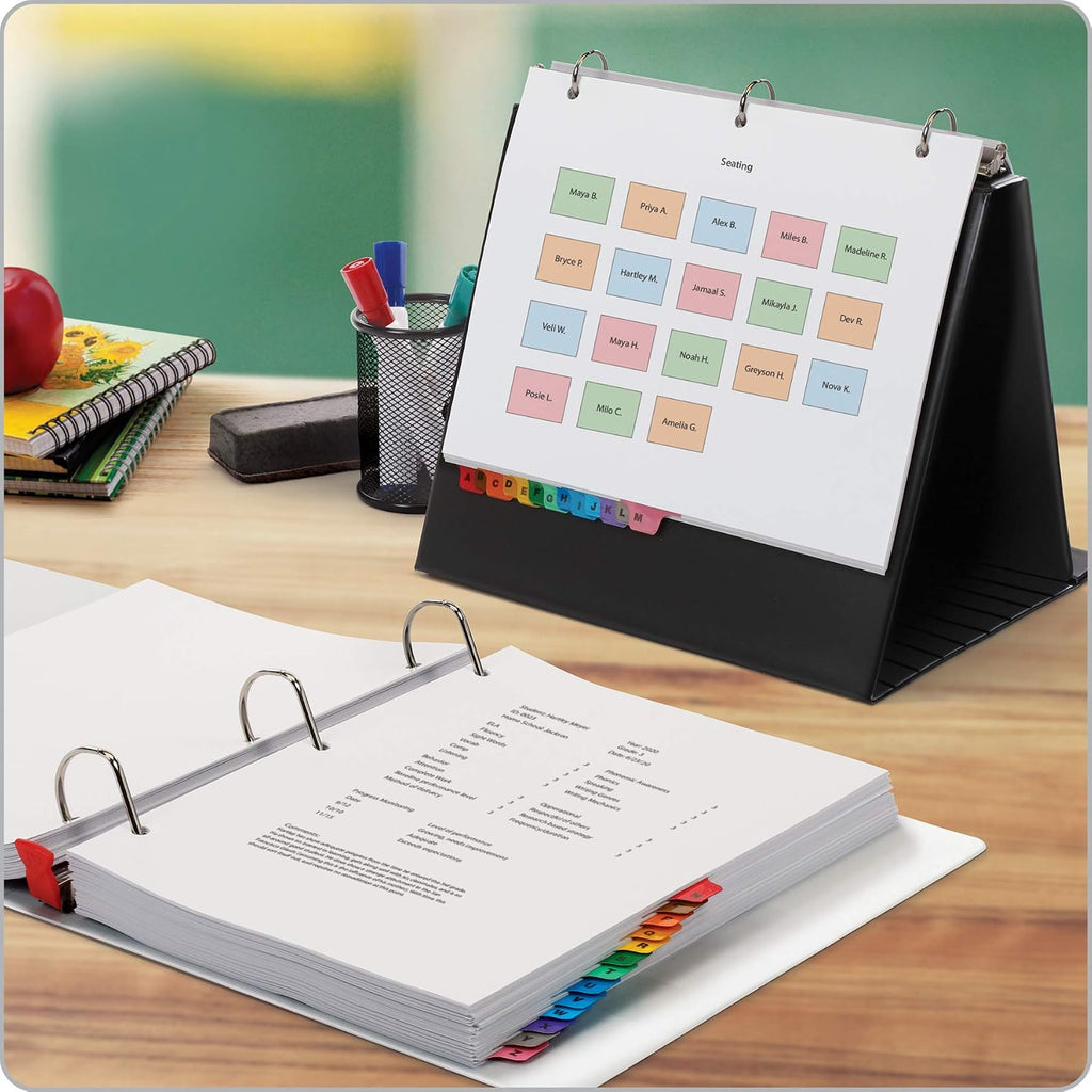 Cardinal Binder Dividers, A-Z Tabs, 3 Pack, Customizable Table of Contents Page
