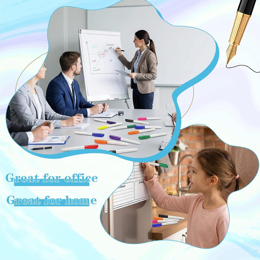 164-Piece Dry Erase Markers Bulk Set, 160 Whiteboard Markers with Fine Tip