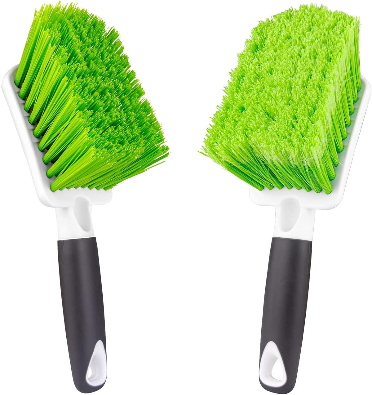 2 Pack Car Wash Brush, Tire Brush for Cleaning Tires, Soft & Stiff Bristle Wheel Cleaner
