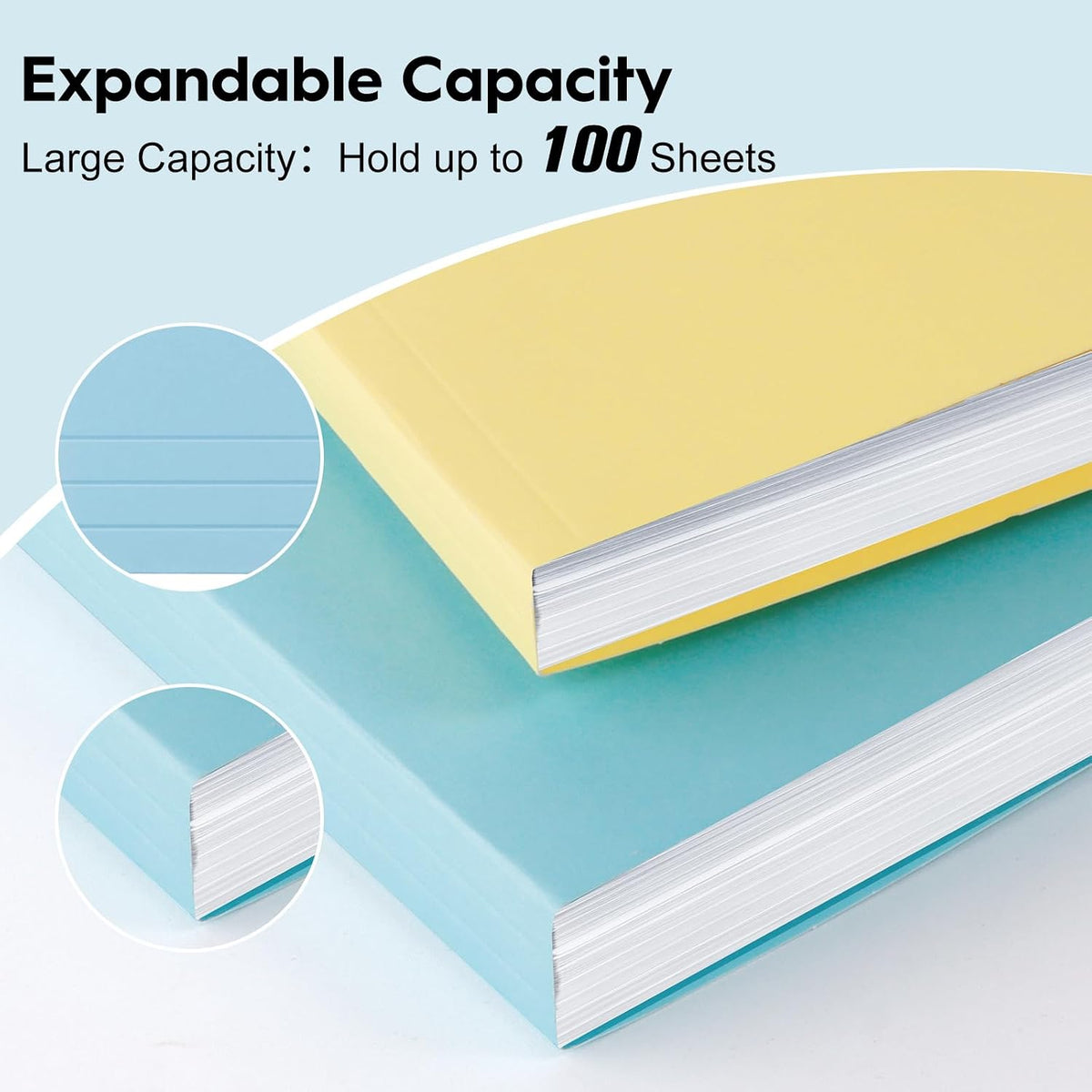 30-Pack Color File Folders, 1/3 Cut Tab, Assorted 10 Colors Letter Size Manilla Folder