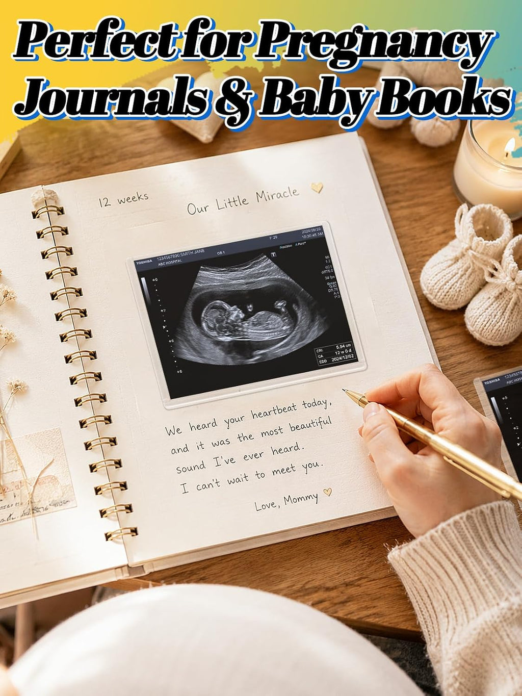 Easy-Slide Photocard Sleeves Photo Protector for 3x4in Ultrasound Pictures