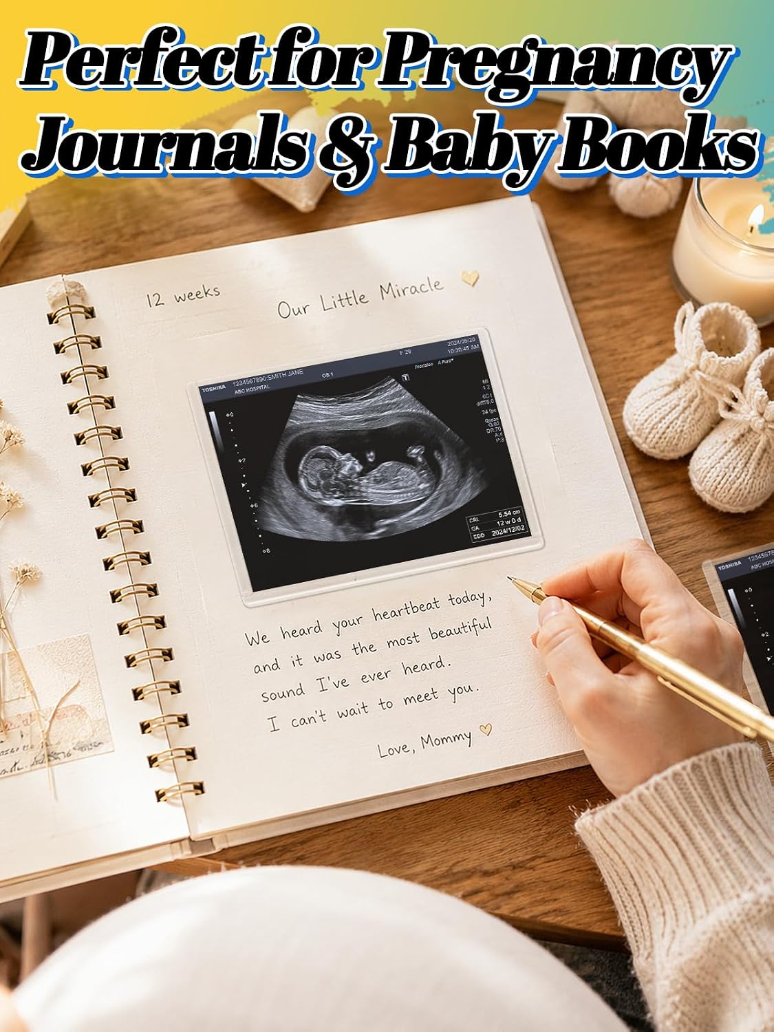 Easy-Slide Photocard Sleeves Photo Protector for 3x4in Ultrasound Pictures