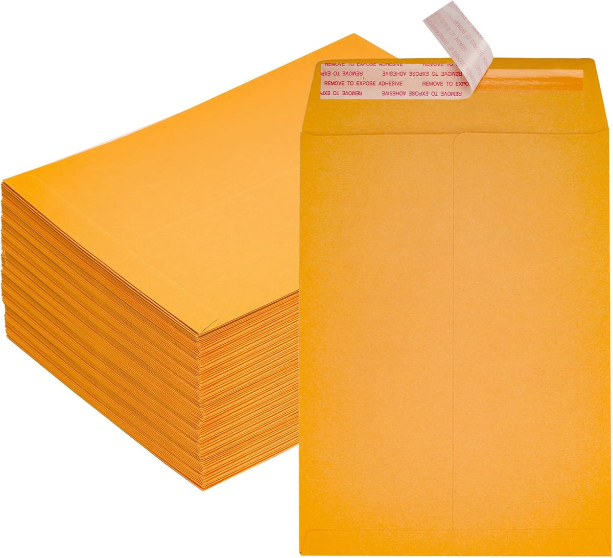 6 x 9 Catalog Envelopes Mailing Self Seal 100 Pack