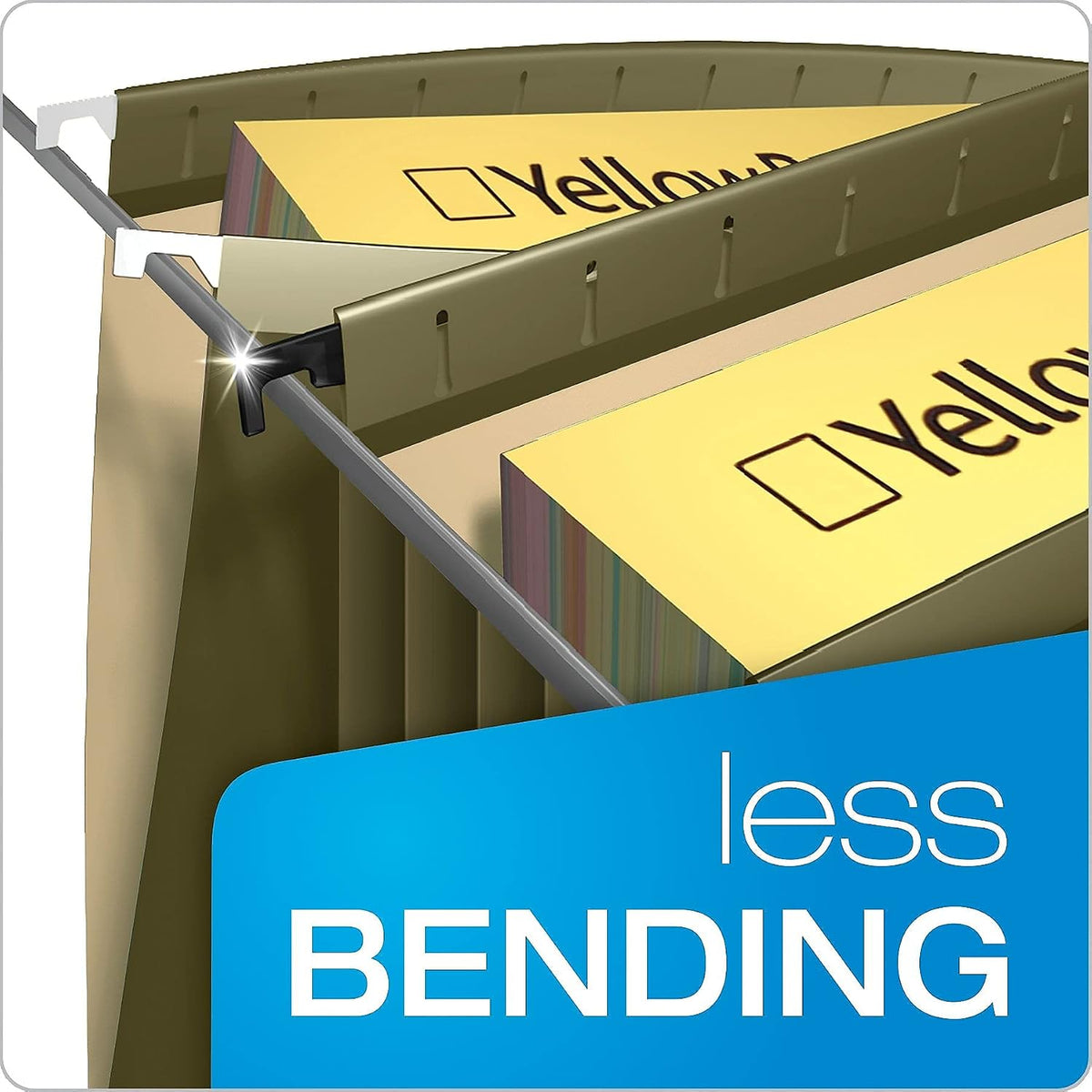 Pendaflex SureHook Reinforced Extra Capacity Hanging Pockets, Letter Size, Standard Green