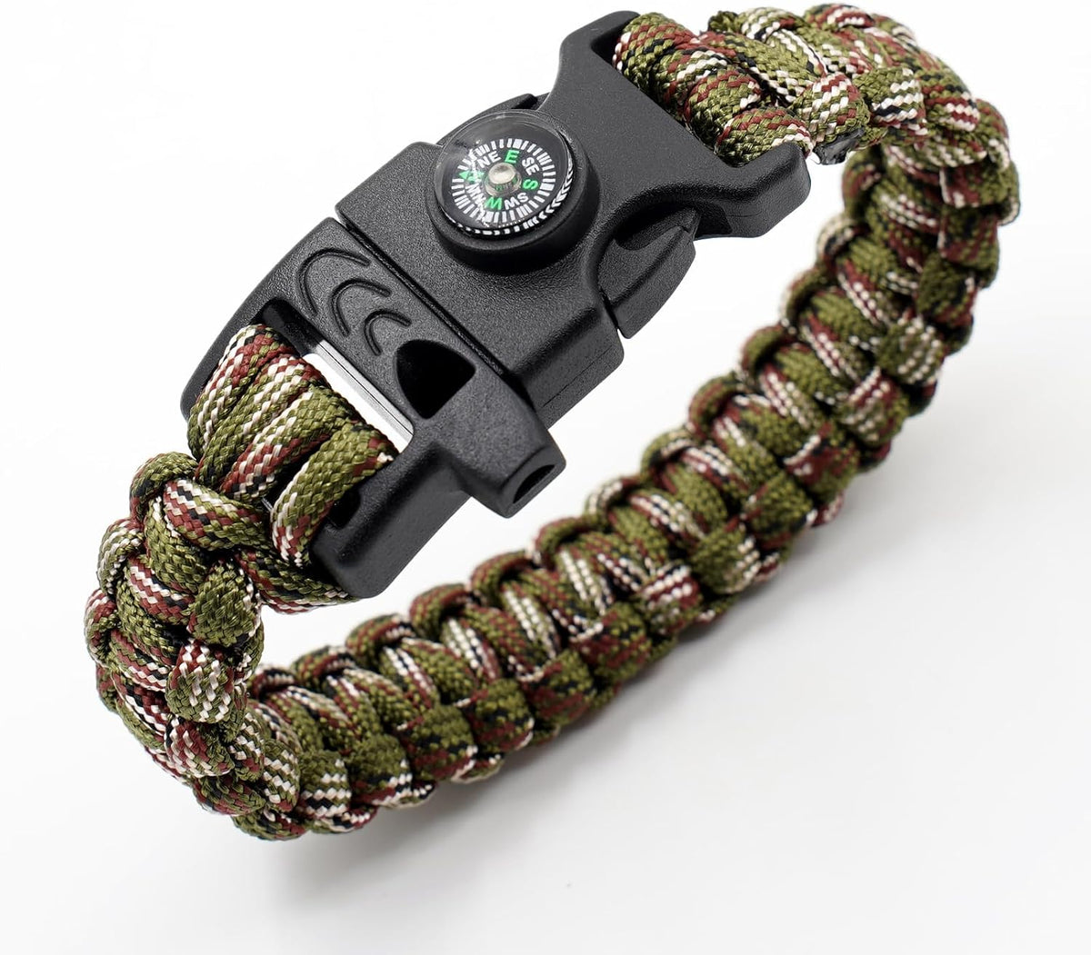 8 Pack Emergency Survival Bracelet with Whistle and Compass,Survival Kit