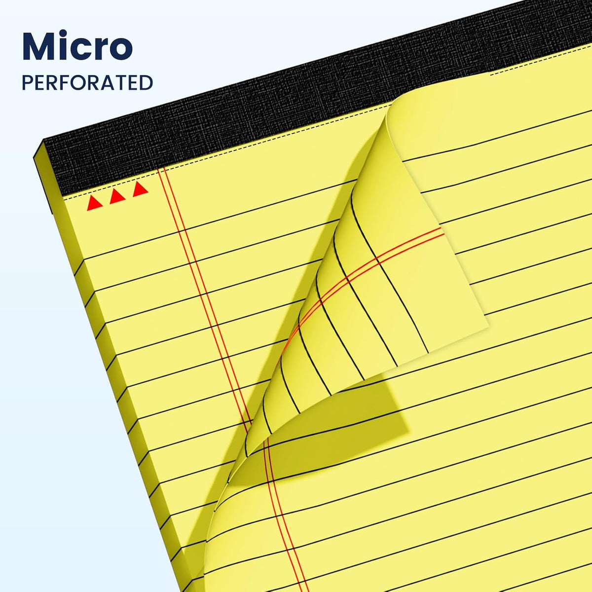 12pcs 5x8 Inch Yellow Note Pads Legal Pads, College Ruled Writing Legal Pads