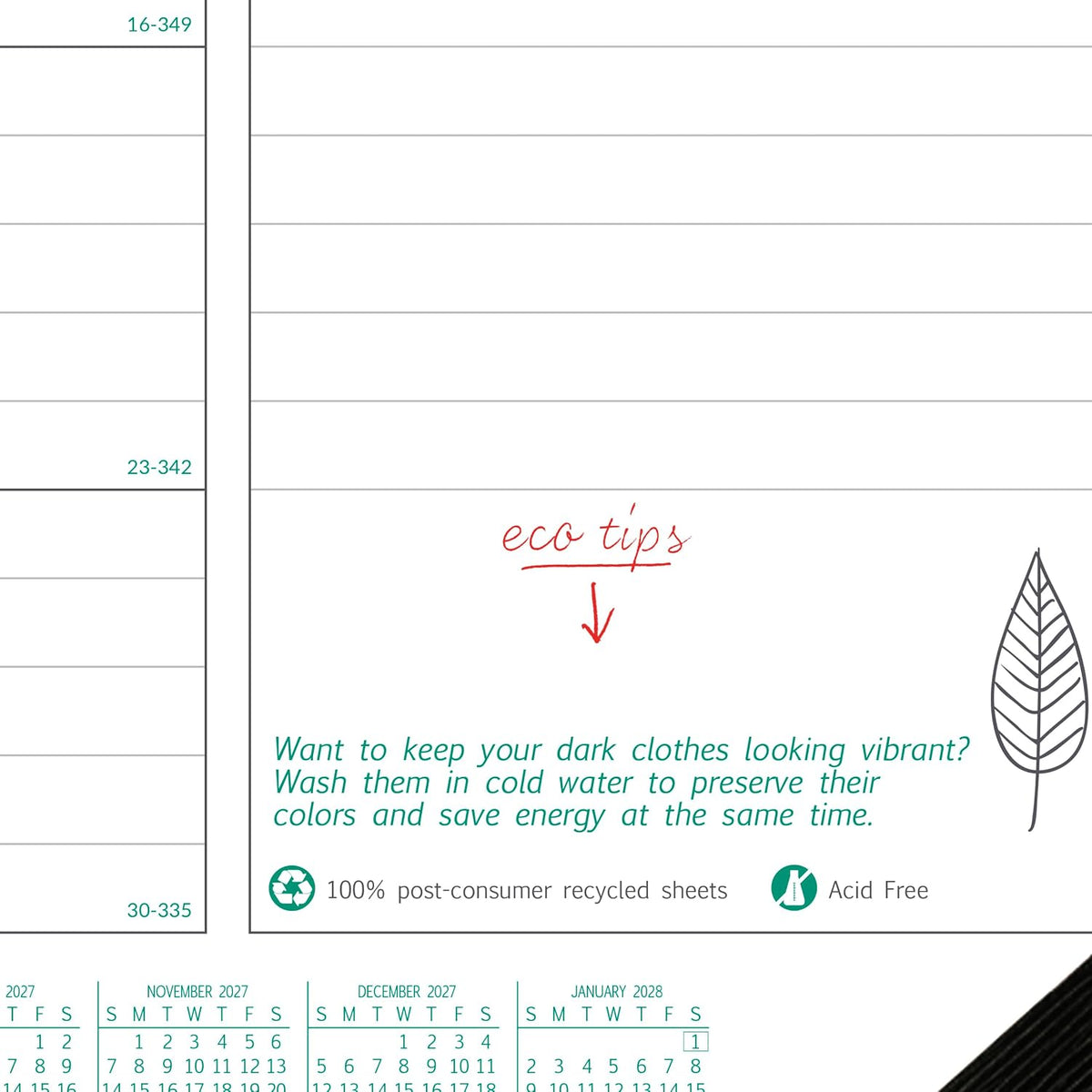 Brownline® 2027 EcoLogix® Monthly Desk Pad Calendar, 12 Months, January to December