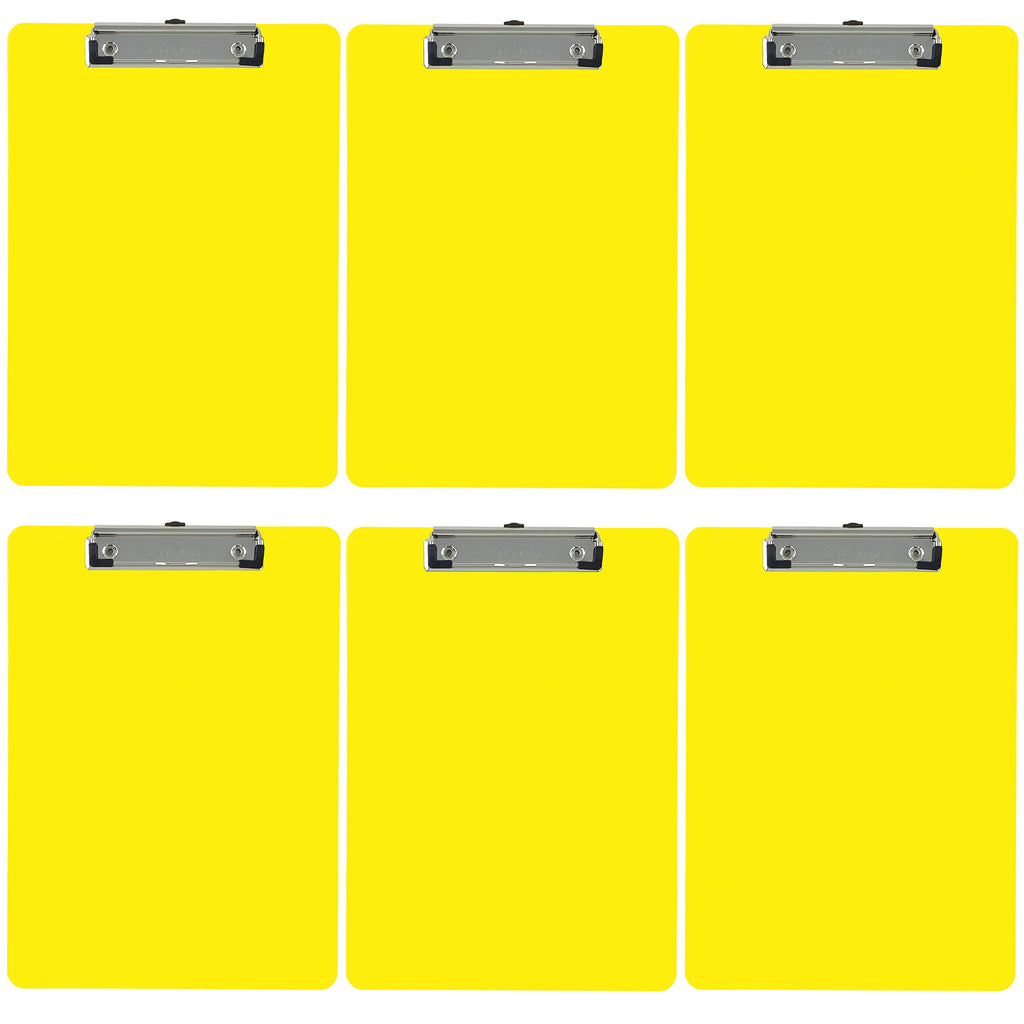 Trade Quest Black Plastic Clipboards Letter Size Low Profile (6-Pack)