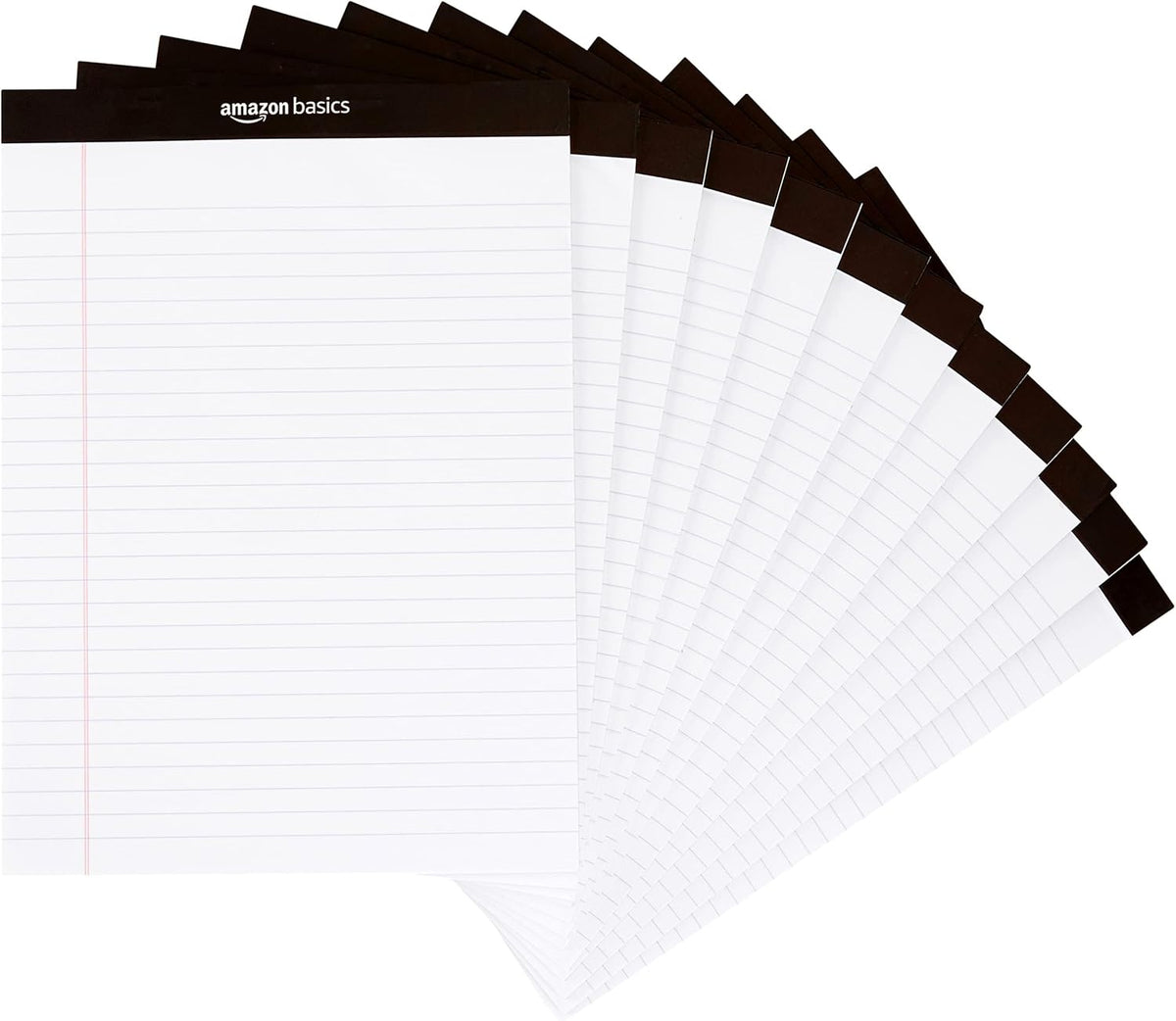 Amazon Basics Wide Ruled Lined Writing Note Pads for Office Supplies, 8.5" x 11.75"