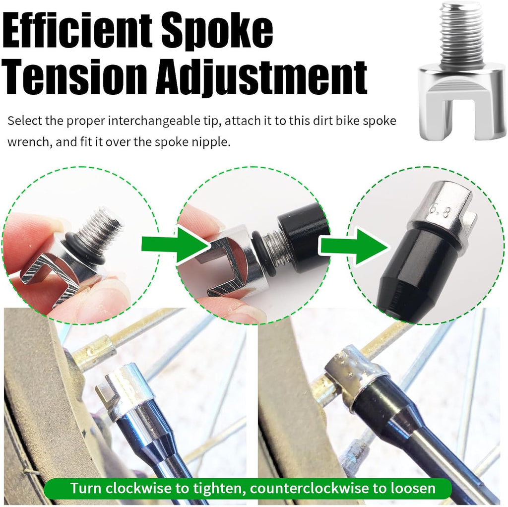 Motorcycle Spoke Wrench Kit,Spoke Torque Wrench for Wheel Repair
