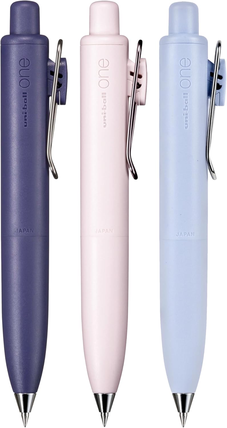 uniball™ one P Gel Pens, 0.5mm, Grape, Peach & Soda, Black Ink, 3 Pack