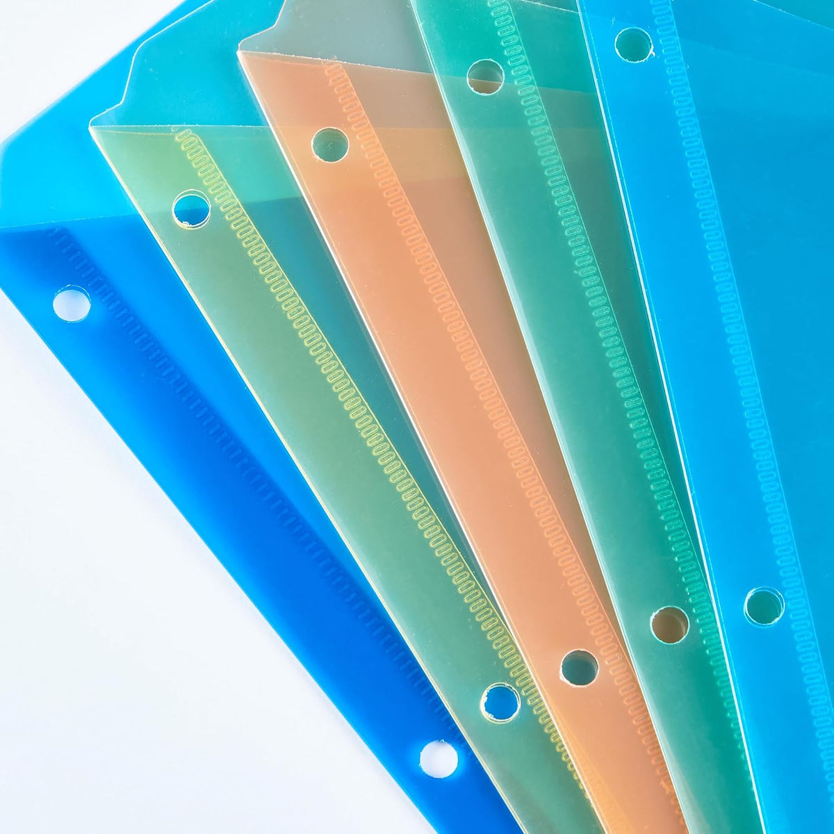 Amazon Basics Binder Organizer, Plastic Document Folders, File Jacket, 3-Hole Punch