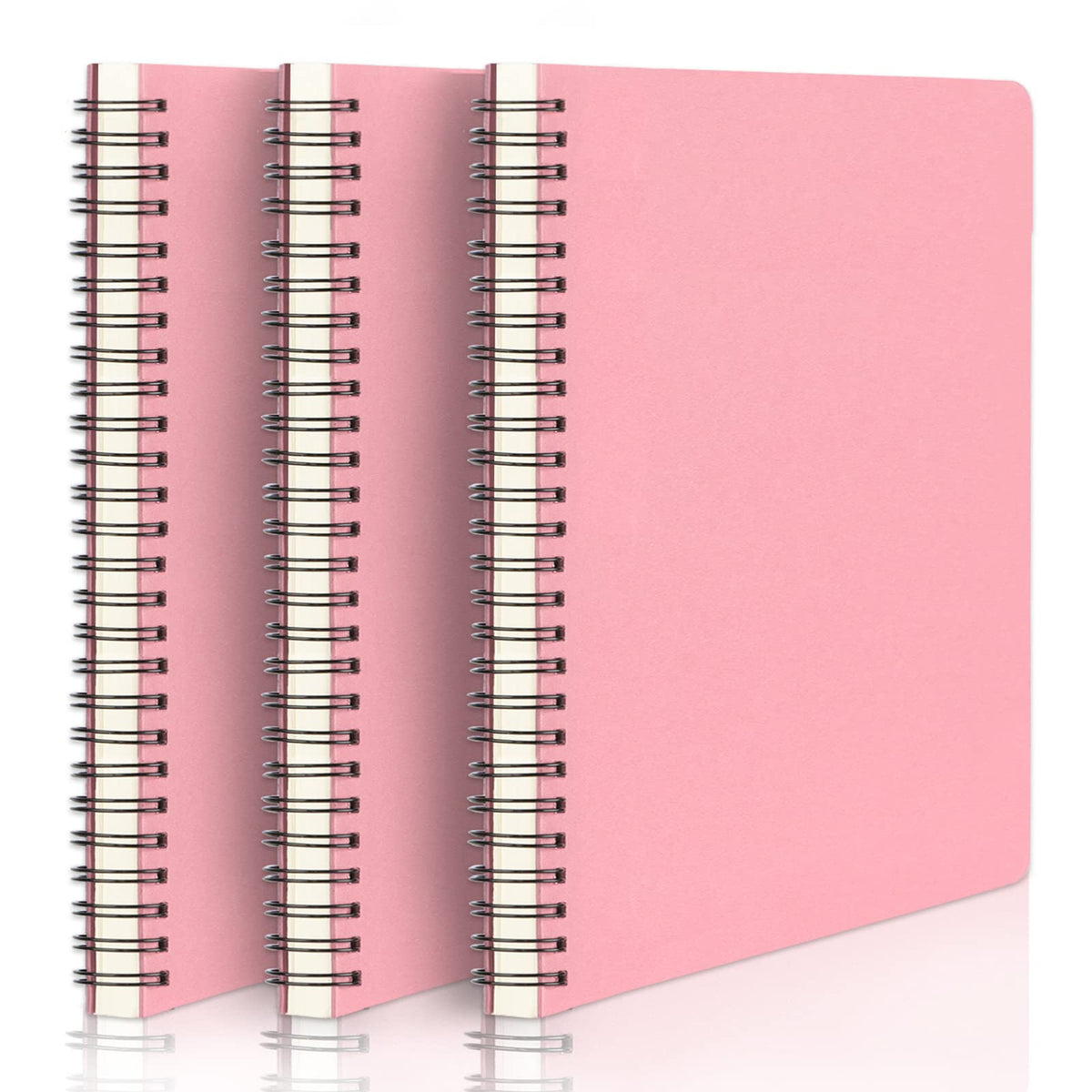 EUSOAR Spiral Lined Notebook, A5 3packs 5.5"X8.3" 120 Pages Hardcover Lined Travel