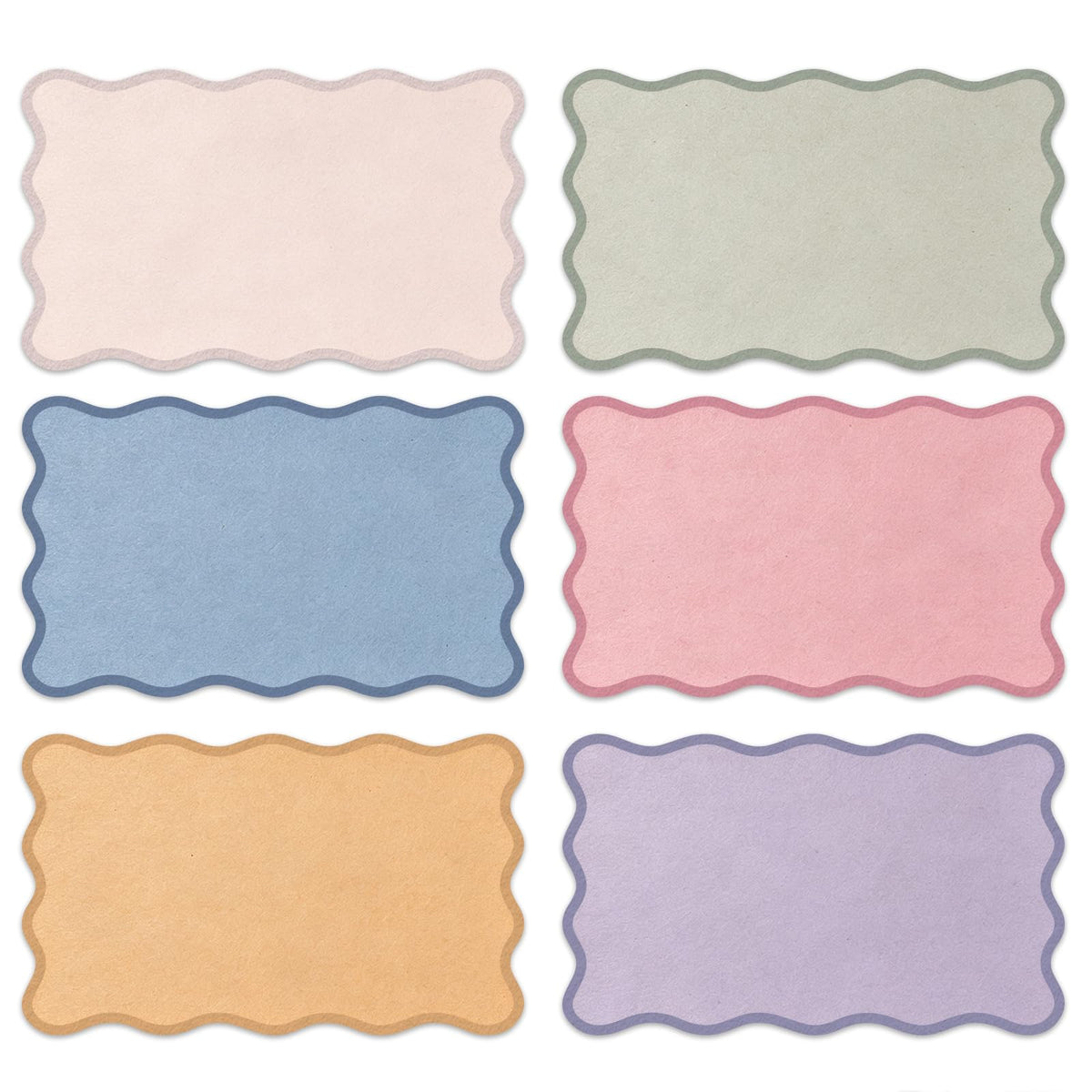 Whaline 120 Pack Pastel Index Cards 3 x 5 Inch Cardstock Flashcard Colorful Scalloped