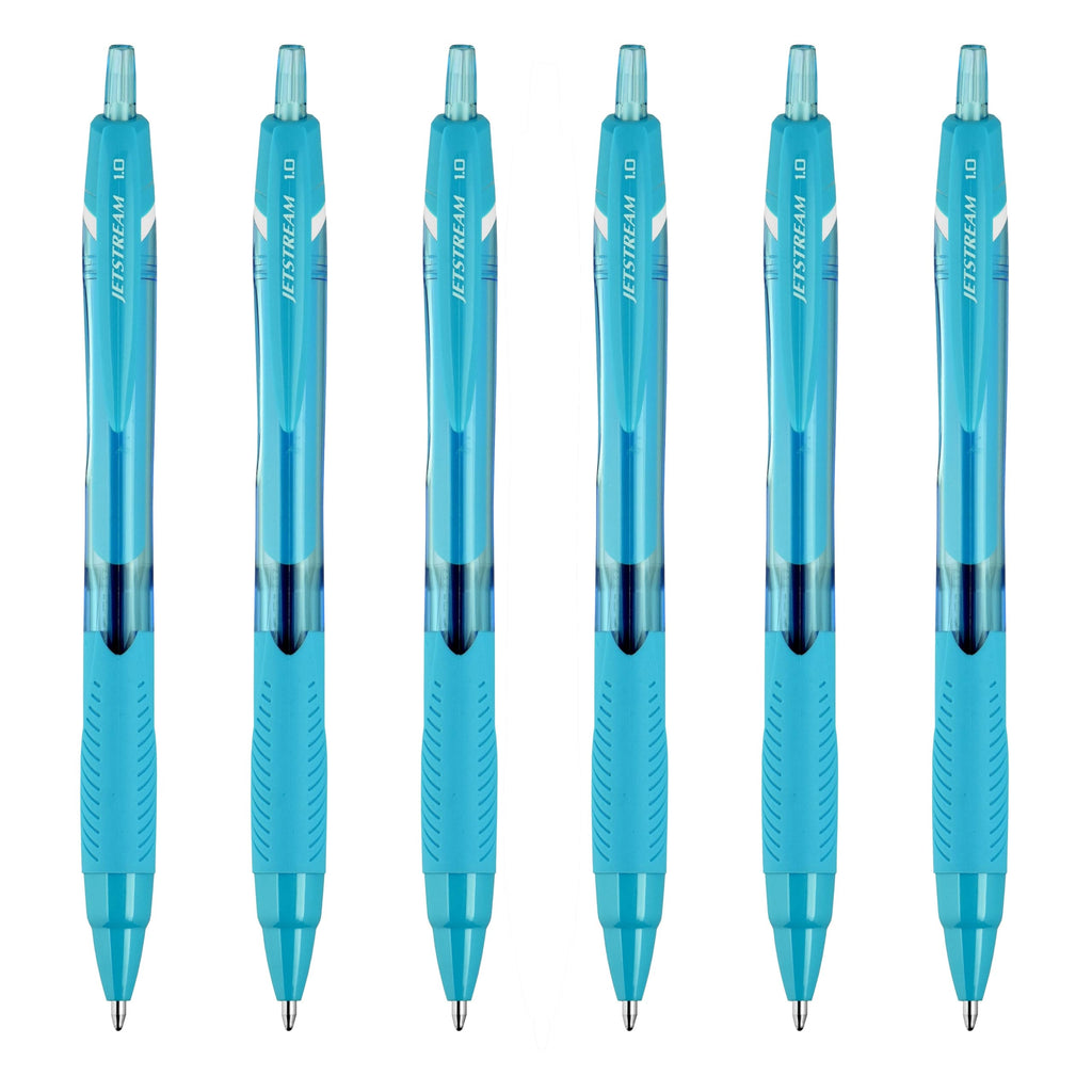 Uni-Ball Jetstream Elements Ballpoint Pen, Medium Point (1.0mm), Black Ink, 6 Pens