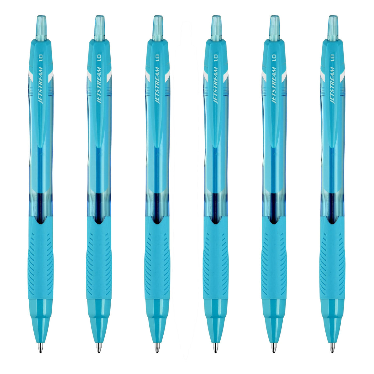 Uni-Ball Jetstream Elements Ballpoint Pen, Medium Point (1.0mm), Black Ink, 6 Pens