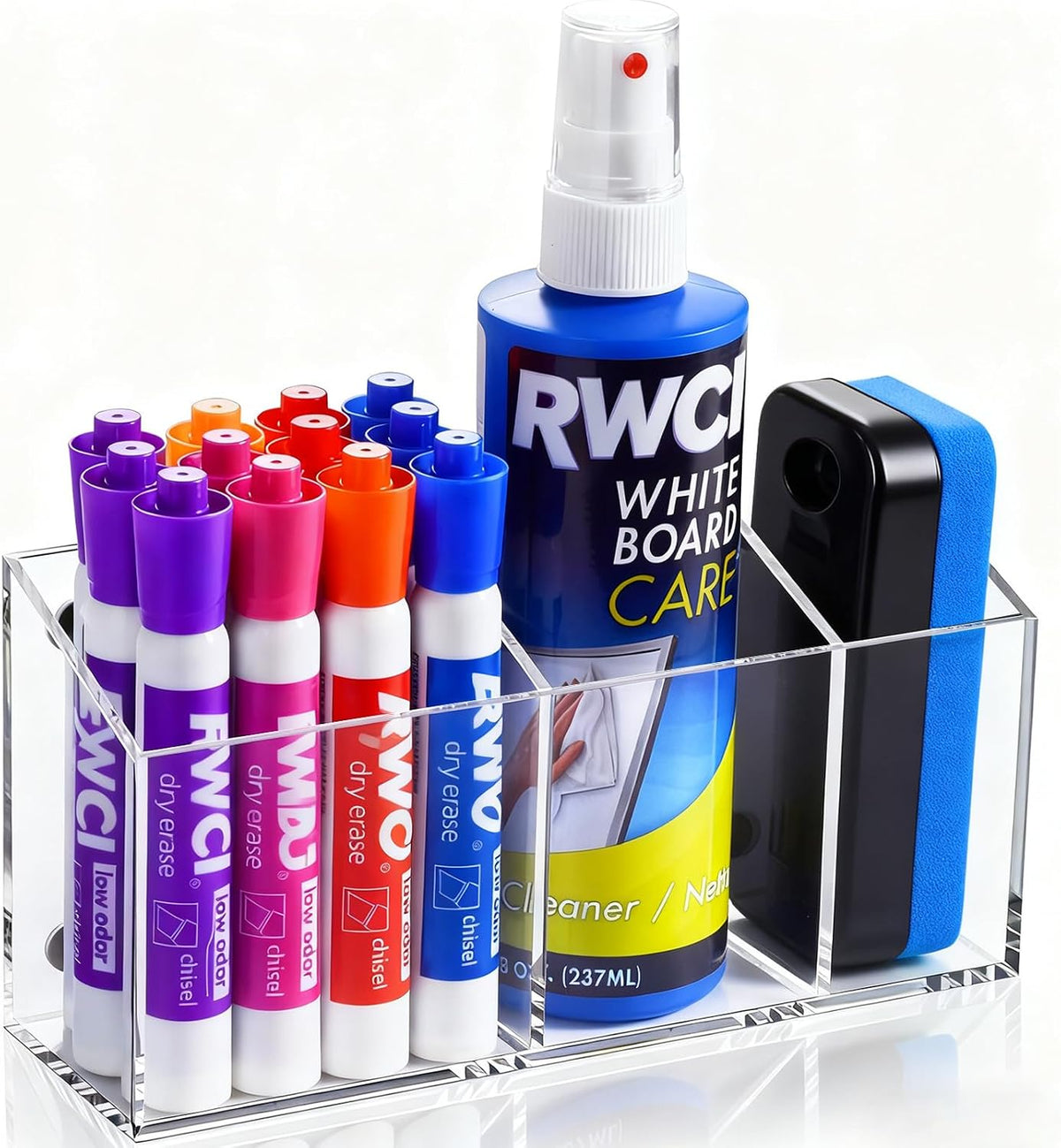 Magnetic Dry Erase Marker Holder for Whiteboard & Fridge & Locker