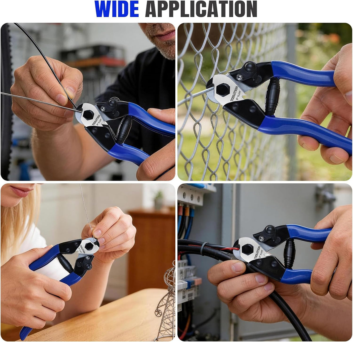 8 Inch Wire Rope Cutter, Stainless Steel Cable Cutter