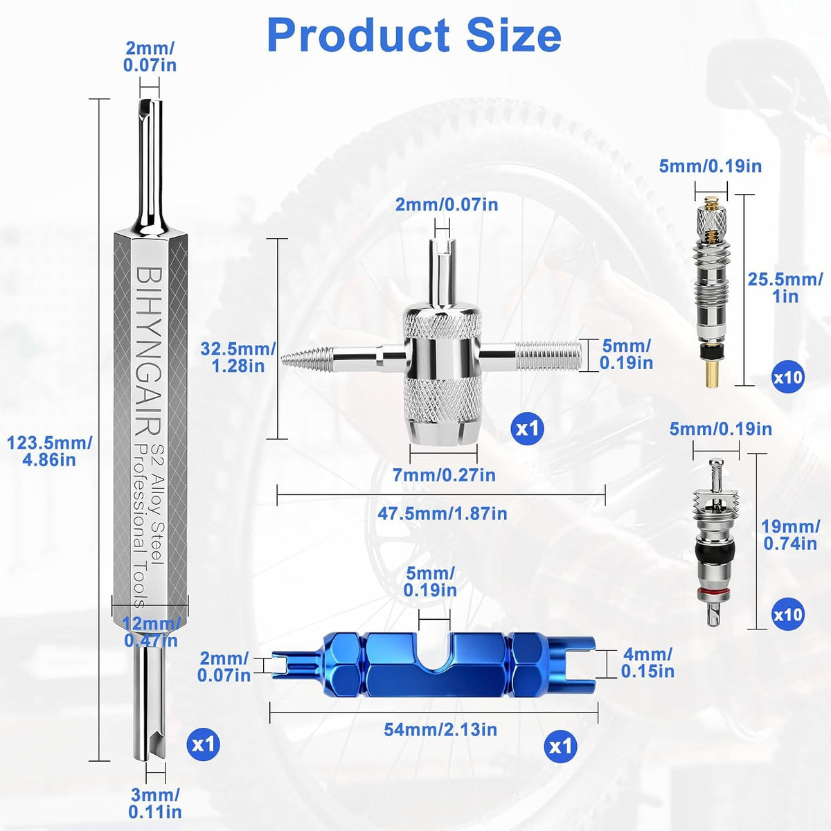 Linkstyle Valve Core Removal Tool Kit: 20PCS Presta Schrader Valve Cores